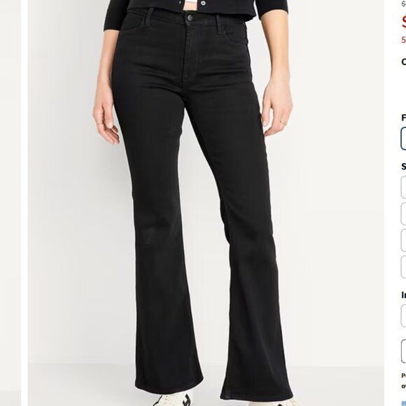 NWT OLD NAVY WOMENS HIGH RISE FLARE JEANS SIZE 8 P - Picture 1 of 2